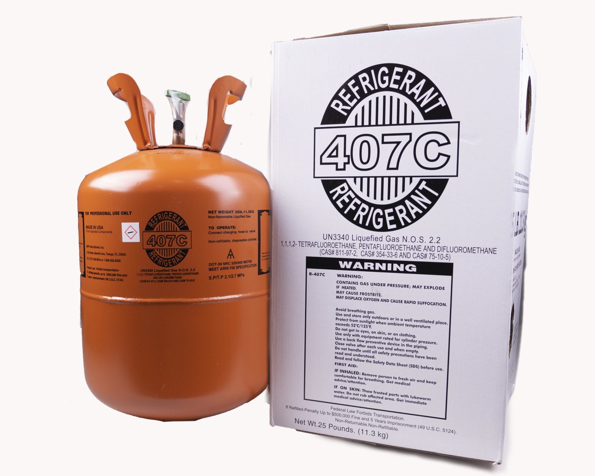R-407C Refrigerant 5 lb. cylinder